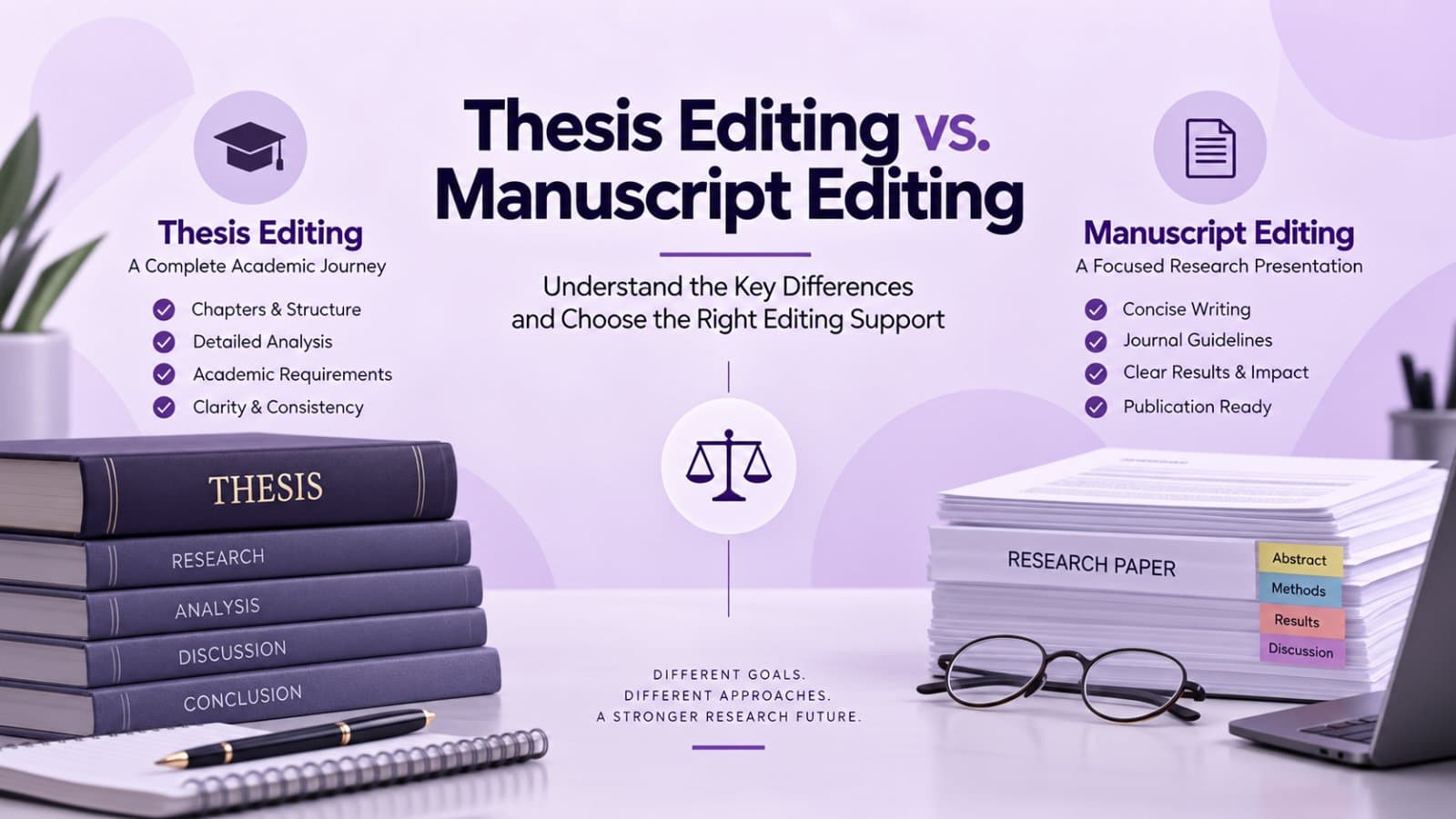 Thesis editing vs manuscript editing for journal publication